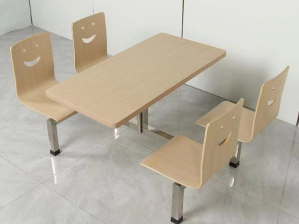 饭堂用餐桌椅4连体
